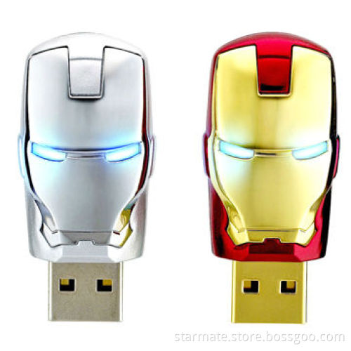 Iron Man USB Drive, 128MB to 32GB Capacity